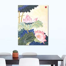 나봄갤러리 연꽃 7 풍수인테리어 연꽃그림 민화, 5.캔버스 액자