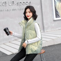 DFMEI.여성 패딩 베스트--패딩 면 베스트 여 숏 추동 슬림핏 나시 코트