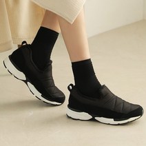 인더슈 여성용 니 생각 뿐이야 패딩 슬립온