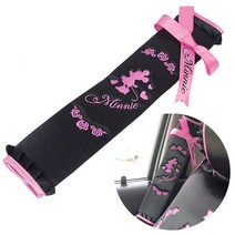 디즈니 자동차 핸들커버 벨트커버 룸미러 식판(택/1), 22.미니마우스 로즈 안전벨트커버(DC-21)-1P