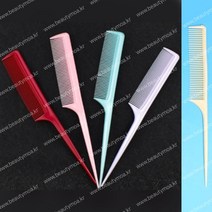 꼬리빗 헤어 국가고시 실기시험 시험용 국시용 국시용 머리빗 일자빗 빗, 01)파스텔블루/1ea