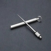치과 청소 이쑤시개 휴대용 티타늄 이쑤시개 다기능 야외 캠핑 도구 이쑤시개 튜브 치실 과일 포크, 중국