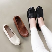 여성 발편한 단화 명품 슬립온 푹신한 쿠션 효도화 컴포트화 건강화 중년 엄마 부모님 할머니 어르신 노인 선물용 심플 슈즈 효도 신발 60대 70대 80대 요양 병원 간호화 플랫슈즈