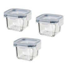 이케아 IKEA 365+ 사각 식품보관용기 180ml 3개, 7개