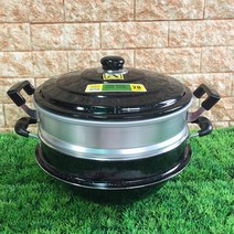 2단 찜 가마솥 찜기(28cm 30cm 33cm) 대형 대게 킹크랩 만두 떡 송편 찜솥, 33cm