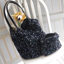 제이투 스팽글 가방 비즈 숄더백 파우치포함 여성가방 자루