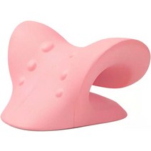 목 어깨 스트레처 마사지 릴랙서 경추 척추 지압 견인 장치 베개 통증 완화 정렬, Pink