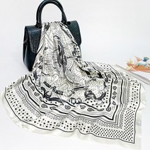 화이트 블랙 미디움 스카프 사각스카프 롱스카프 명품