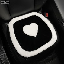 DFMEI.car cushion--쿠션 퍼 싱글 신차용 뒷좌석 쿠션 시트 쿠션, 블랙 하트 앞줄, A0369