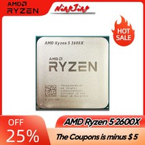 AMD-Ryzen 5 2600X R5 3.6 GHz 게이밍 젠 0.012 6 코어 12 스레드 CPU 프로세서 YD260XBCM6IAF 소켓 AM4, 한개옵션0