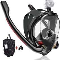 스노쿨링 장비 마스크 물안경 스노클 여행 수경 제주도 스노클링 물놀이, 블랙S/M