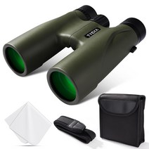 쌍안경 망원경 12x32+파우치+넥 스트랩+망원경닦이 세트, 녹색