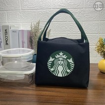 스타벅스 보냉백 보온백 도시락가방 캔버스 토트백, 레드