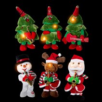 [꼬마버스타요캐리와봉봉] 댄싱트리 크리스마스 춤추는 산타 인형 캐롤나오는 장난감 틱톡 인싸템, 트리(기본)