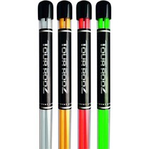 롱리지 골프 연습 보조 투어 로드 얼라인먼트 스틱 LONGRIDGE Golf Practice Aid Tour Rodz Alignment Sticks, 황색
