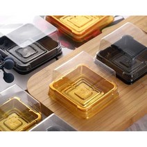 사각 케이크 상자 월병 마카롱 다용도 티라미수 과일컵 송편, 7.라운드 로즈 골드