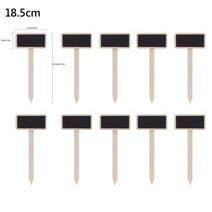 10pcs 미니 나무 칠판 식물 마커 정원 크리 에이 티브 칠판 징후 꽃과 식물 태그 정원 장식 도구, 18.5cm