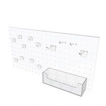 페그보 세트15 흰색 25.2cm x 25.2cm 타공판 보드 수납걸이 악세사리 책상정리 벽걸이 타공철판 타공판넬 타공판보드