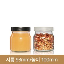 유리병 수제청병 원형 YS500G(A) 82파이 (플라스틱마개), 플라스틱마개 검정, 1개