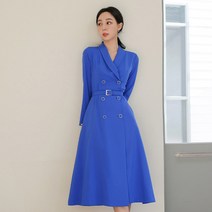 DRO071 숄카라 벨티드 찰랑 원피스