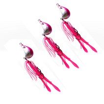 블루앤피쉬 고정 타이라바 루버 참돔 부시리 낚시용 3개 세트, 90g핑크