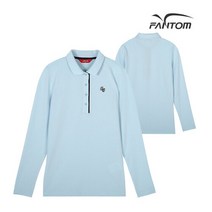 팬텀 골프 fantom여성 배색 카라 포인트 티셔츠 F22201TO951_BL, 90, BL