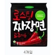 풀무원 고추기름 로스팅 짜장면 4p, 448g, 6개