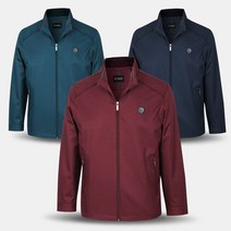 남성 애리 배색 바람막이 신사 점퍼 BNF5 중년 봄가을