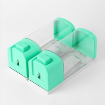 욕실디스펜서 물비누 2구 500ML 민트 손세정제 벽걸이케이스