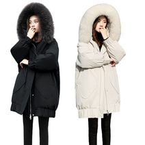빅사이즈 여성 패딩 후드자켓 털후드 오버핏 패딩 점퍼 여자 겨울 코트 아우터