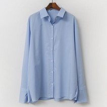 브이와이 여자 오피스 커리어우먼 롱슬리브 솔리드 흰 셔츠