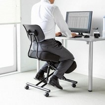 바른자세 허리디스크 무릎의자 서울대 공시생 체형교정 척추협착증 재활 골반틀어짐 거북목, 메쉬, 팔걸이 있음