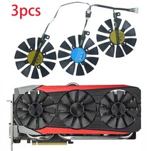 gtx980tiASUS STRIX GTX980TI 1060 1070Ti RX480/580 R9 390X용 그래픽 카드 냉각 팬 87mm PLD09210S12HH, 04 Fan  3PCS