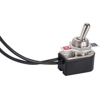 1pc KNS-1 6A 250VAC On Off 전선 케이블로 미리 배선 된 표준 토글 스위치 SPST 접점 전기 장비