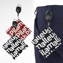 필라 와이어릴 골프 타올 수건 필드 용품 볼세척 골프볼타올 볼타올 골프볼닦기 골프볼수건 릴타입수건, 레드