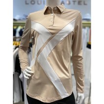 루이까스텔[NC강남] 22S/S LOUIS CASTEL 여성 골프웨어 V절개 배색 포인트 봄 가을 긴팔 카라티셔츠