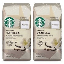 스타벅스 바닐라향 그라운드 분쇄커피 11oz(311g) 2팩 Starbucks Vanilla Flavored Ground Coffee Pack of 2