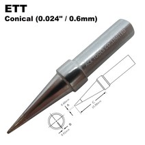 인두팁 납땜팁 인두기 ETT 교체 원추형 핸들 WELLER WES51 WES50 WE1010NA WE1010EU PES51 PES50 LR21 LR20 에 0.6mm, 1.1 Piece