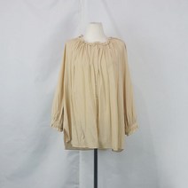 VERA WANG 셔링 긴팔블라우스 베이지 (여성 100)