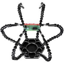 납땜 도구 ACALOX 도움 손 세 번째 PCB 홀더 USB 손전등 돋보기 용접 스테이션, 07 N-SS6-BK9