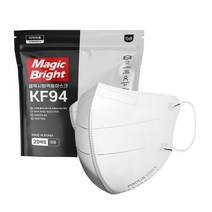 매직브라이트 새부리형 마스크 KF94 대형, 20매, 5개, 화이트