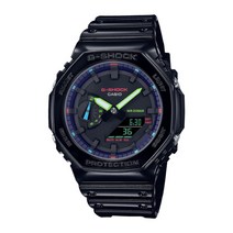 [G-SHOCK] 지샥 빅페이스 GA-2100RGB-1ADR 버추얼 레인보우 블랙 전자시계