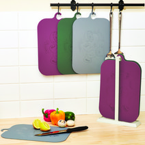 소호리빙 위생적인 고급TPU 심플 스탠드 항균 파스텔 양면 우레탄 도마 3종세트