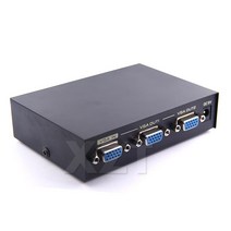 KVM스위치 최신 200mhz 2 포트 vga 분배기 1 pc 2 포트 vga svga 모니터 tv 상자 2 모니터용 1pc, 유럽 ​​연합