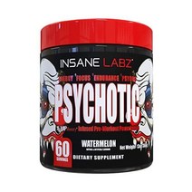 높은 각성제 프리 운동 파우더 베타 알라닌 에너지 지구력 크레아틴 일수화물 DMAE 60 Srvgs., 수박, 60인분