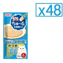 48개입 고양이 반려묘간식 고양이츄르 져키 습식간식, 없음