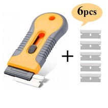 차량용제설기 자동차 성에 서리 제거기 스크래퍼 호브 스크레이퍼 블레이드 청소 주걱 접착제 아이스 리무버 면도기 창 갭 유리 세라믹 가제트 가정용 주걱 주방 호브 클리너, 패키지 e