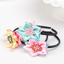아동용 파스텔 큐빅사각배씨 한복머리띠 헤어변신 여행 졸업사진 스타일링 연인 여친선물 체육대회 데이트