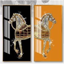 미나박스 백마 액자 말액자 (고급입체형)풍수 인테리어 부자되는 그림, A형+B형-2개세트