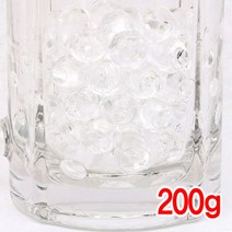 크리스탈볼 2mm 투명 하이드로 소일 워터젤 고흡수성수지 수정토 대체토양 수경재배 방향제 개구리알모양, 200개입